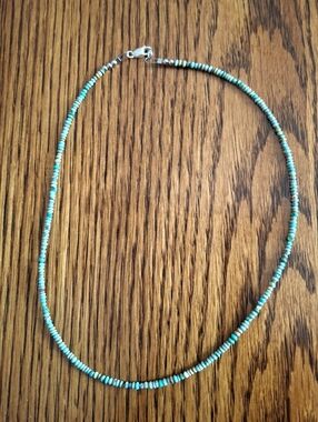 Necklace Hubei Turquoise Natural Tiny  Beads 16" long 2mm
